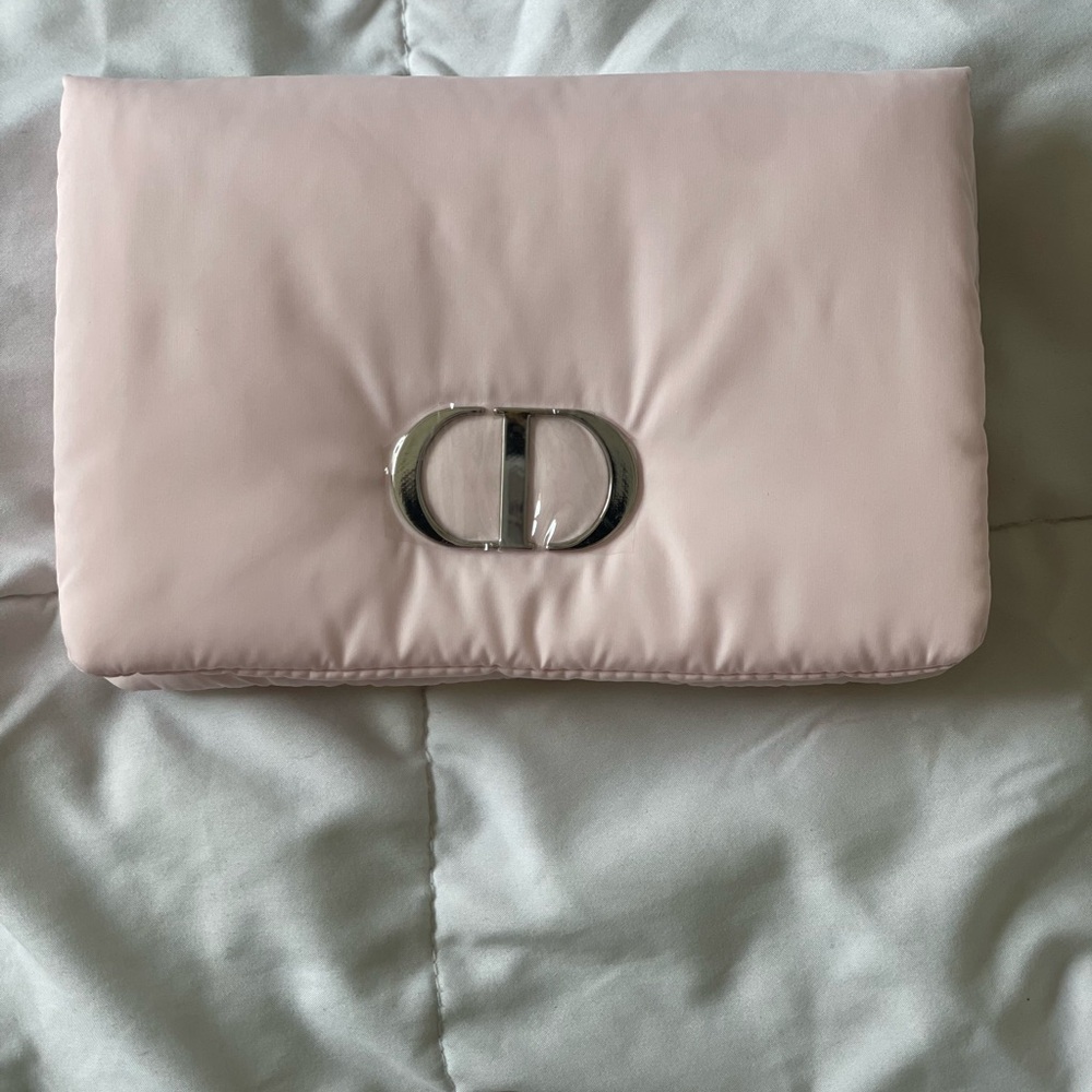 Christian Dior Pink Clutch Bag with Chain